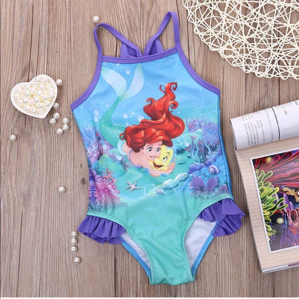 Disney little mermaid ruffle swimsuit one piece